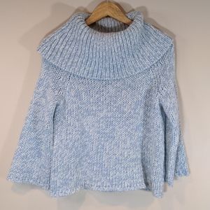 MICHAEL KORS Blue Cowl  Neck Chunky Alpaca Sweater MP